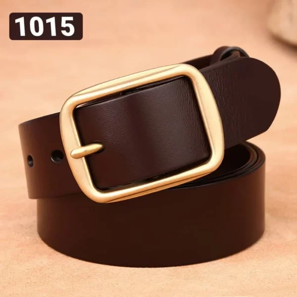 Men's leather pin buckle type Workwear Leather Belt - Image 3