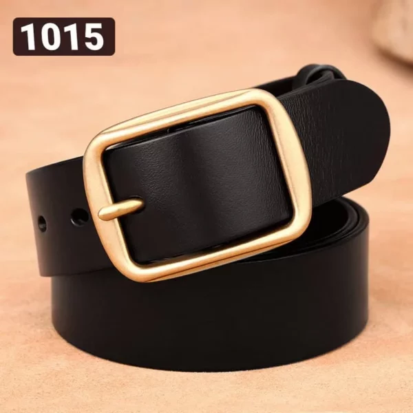 Men's leather pin buckle type Workwear Leather Belt - Image 4