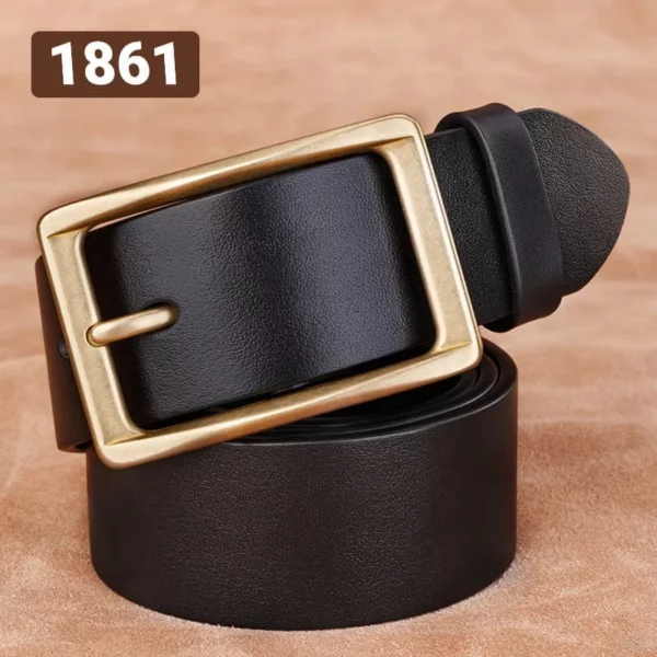 Men's leather pin buckle type Workwear Leather Belt - Image 6
