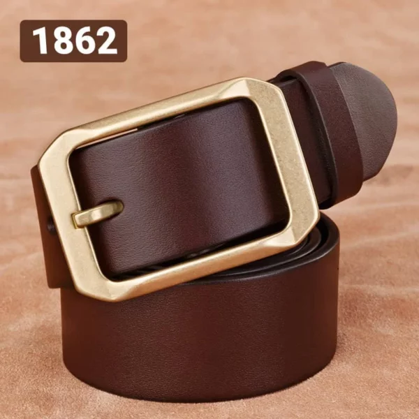 Men's leather pin buckle type Workwear Leather Belt - Image 7