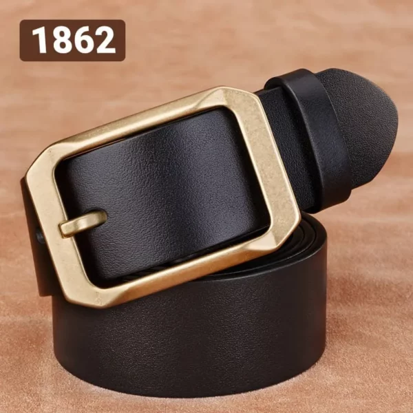 Men's leather pin buckle type Workwear Leather Belt - Image 8