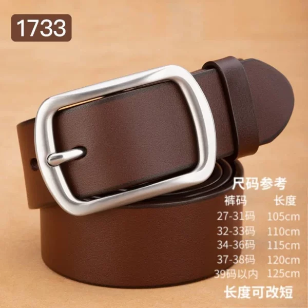 Men's leather pin buckle type Workwear Leather Belt - Image 13