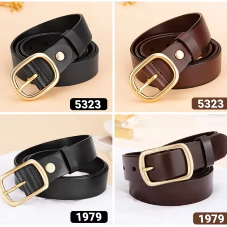Women's leather pin buckle type Workwear Leather Belt