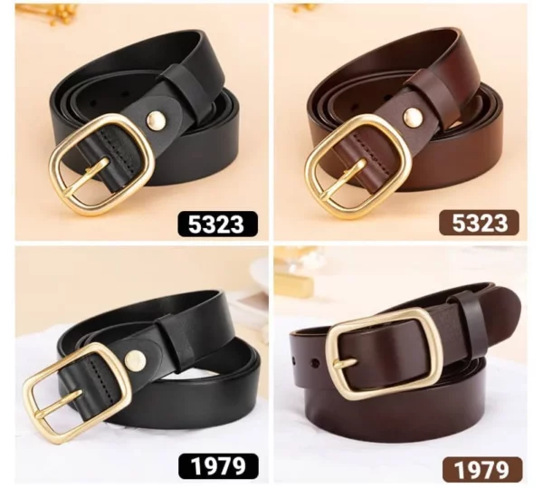 Women's leather pin buckle type Workwear Leather Belt
