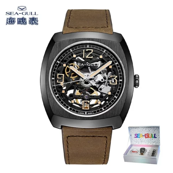 Seagull Men's Skeleton Automatic Mechanical Watch 6094 - Image 8