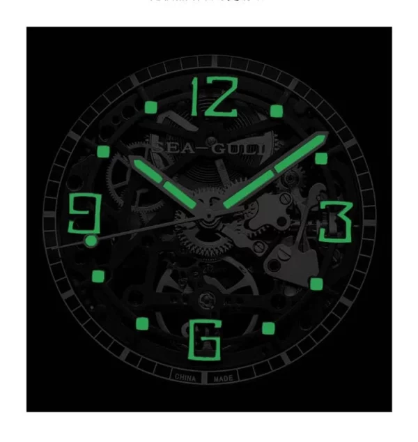 Seagull Men's Skeleton Automatic Mechanical Watch 6094 - Image 2