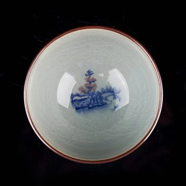 Jingdezhen Chinese antique old clay celadon cup drinking tea cup tea coffee cup - Image 3