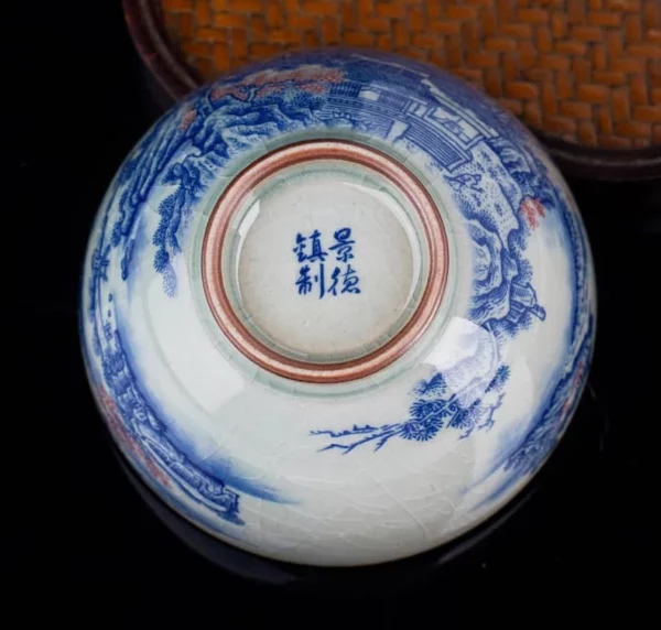 Jingdezhen Chinese antique old clay celadon cup drinking tea cup tea coffee cup - Image 4