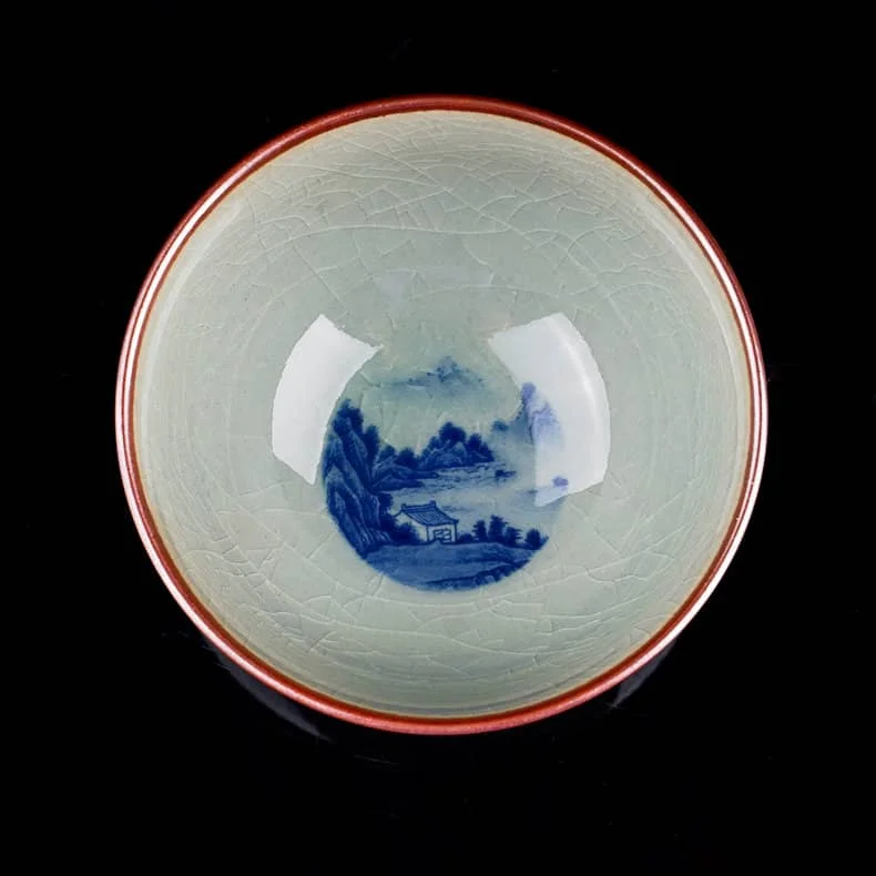blue and white porcelain teacup