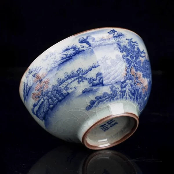 Jingdezhen Chinese antique old clay celadon cup drinking tea cup tea coffee cup - Image 2