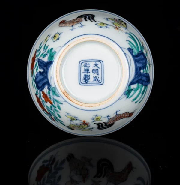 Chicken Cup (Chenghua) China's Great Ming Dynasty Chenghua doucai chicken pot cup from Jingdezhen - Image 3
