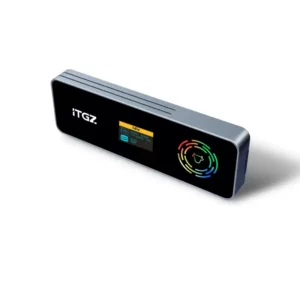 ITGZ M.2 NVMe SSD Enclosure Dual Protocol RTL9210b LED Display RGB