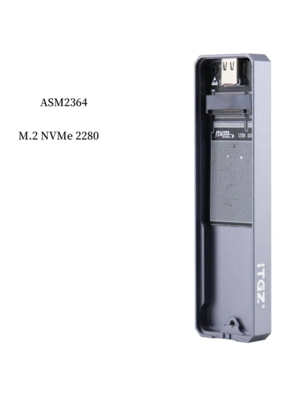 iTGZ m.2 nvme SSD Enclosure ASM2364 Aluminum Alloy Cooling - Image 4