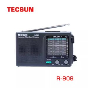 Tecsun R-909 Compact Multi-Band Radio Receiver - Ultra-Low Power Consumption with Analog FM Tuner