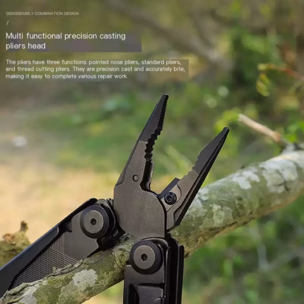 Multi-Tool Folding Pliers with Outdoor Knife, Emergency Scissors, and Combination Wrench – Portable Survival Gear - Image 2