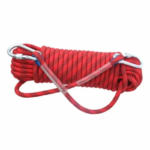 Outdoor climbing rope, high-altitude operation safety rope, wear-resistant rope, rock climbing and rappelling static rope, rescue polyester safety rope - Image 4