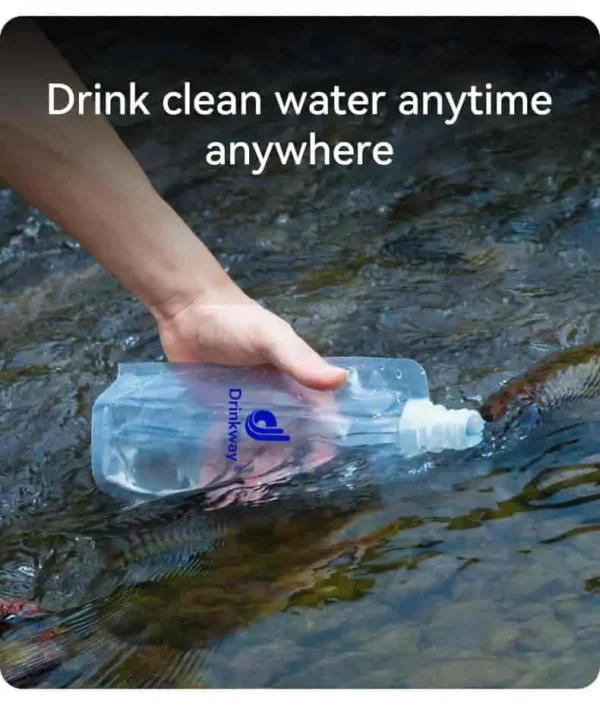 Cross-border Best-selling Wholesale Outdoor Emergency Rescue Foldable Water Filtration Bag, Wilderness Survival Water Filter Bottle, Direct Drinking Water Filter - Image 4