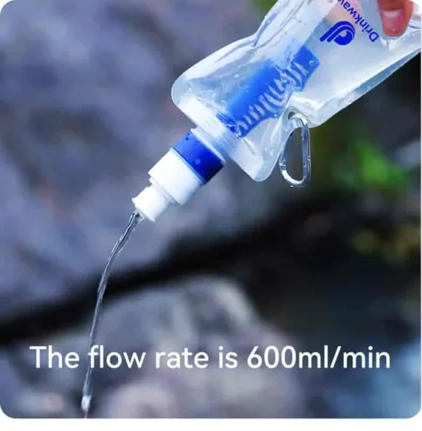Cross-border Best-selling Wholesale Outdoor Emergency Rescue Foldable Water Filtration Bag, Wilderness Survival Water Filter Bottle, Direct Drinking Water Filter - Image 3