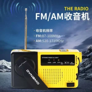 Portable Solar/Hand Crank AM/FM Emergency Radio with LED Flashlight