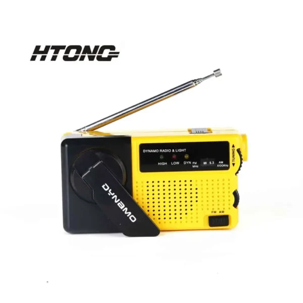 Portable Solar/Hand Crank AM/FM Emergency Radio with LED Flashlight - Image 2