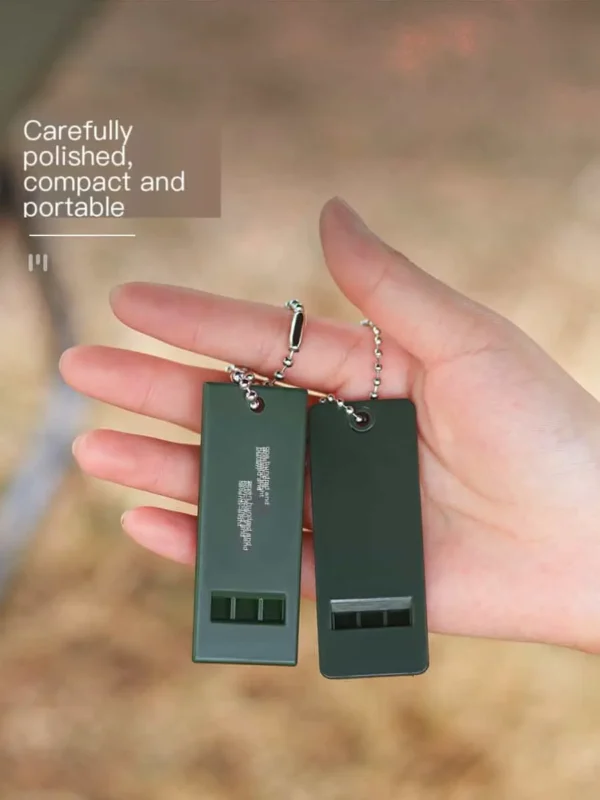 Three-frequency outdoor survival whistle, life-saving whistle, emergency whistle, high-pitched and high-frequency, earthquake relief whistle