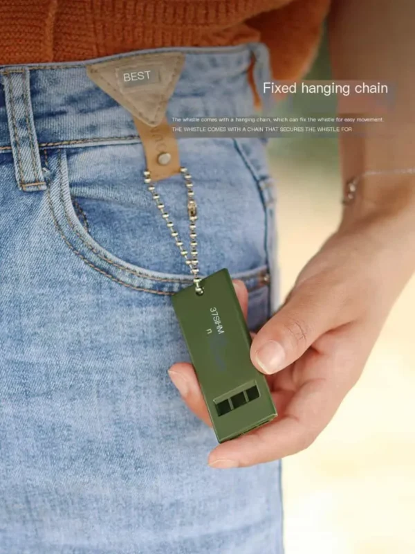Three-frequency outdoor survival whistle, life-saving whistle, emergency whistle, high-pitched and high-frequency, earthquake relief whistle - Image 3