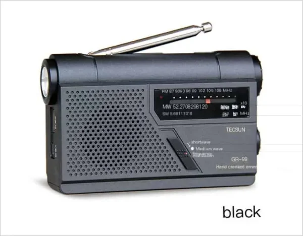 Tecsun/De Sheng GR-99 DSP FM/MW/SW Analog Dial Hand-Crank Emergency Radio
