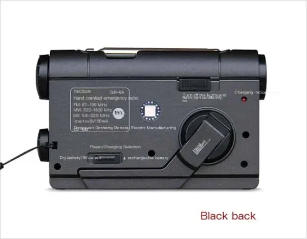 Tecsun/De Sheng GR-99 DSP FM/MW/SW Analog Dial Hand-Crank Emergency Radio - Image 4
